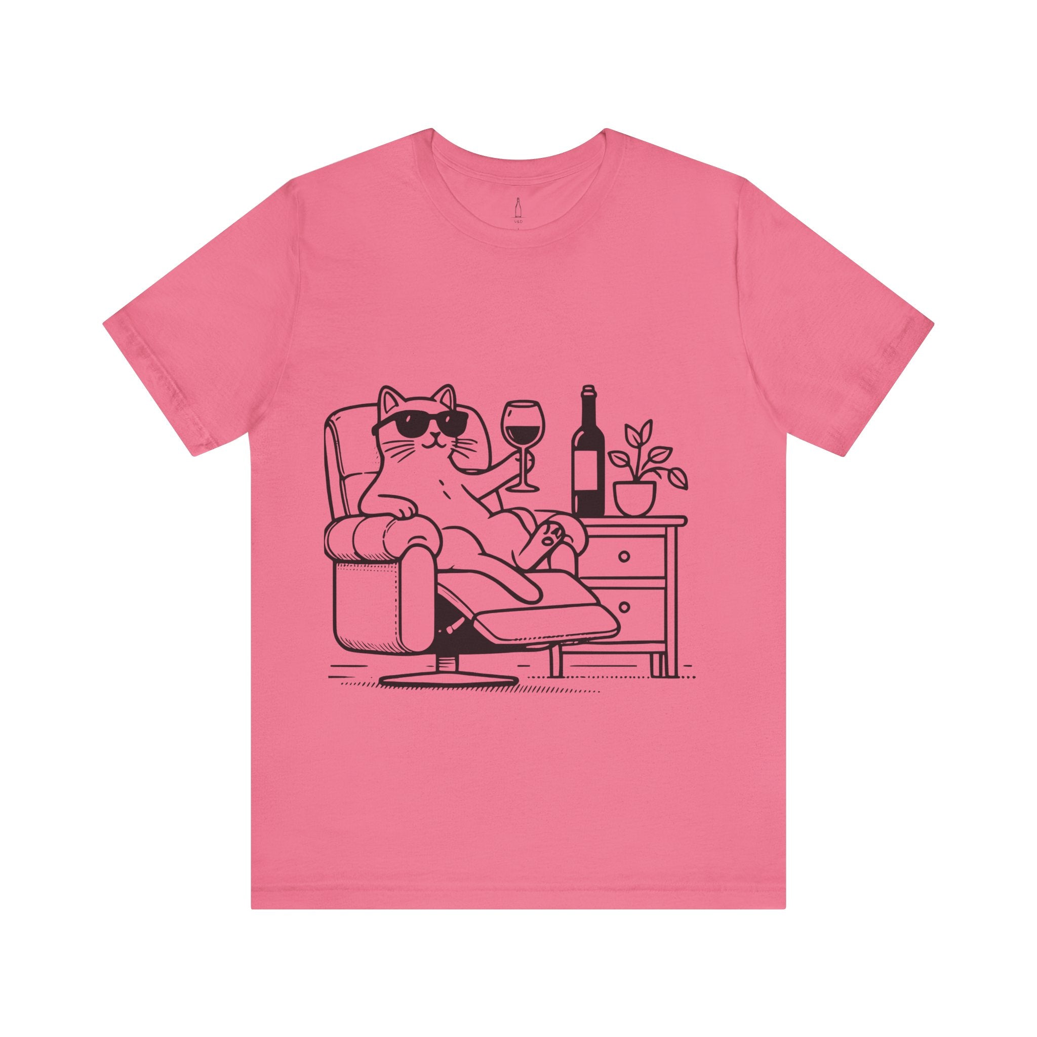 Cat Relaxing Wine Tee