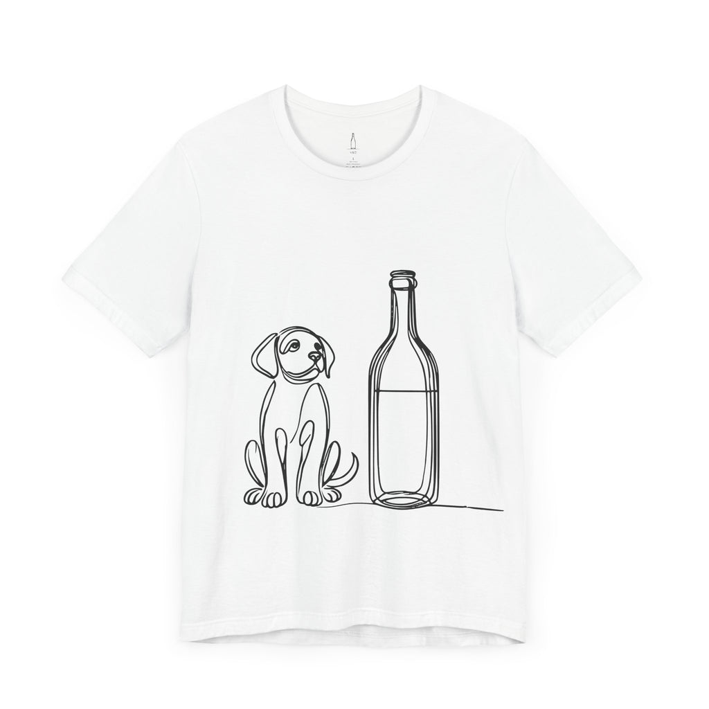 Wine Bottle Puppy Graphic Tee