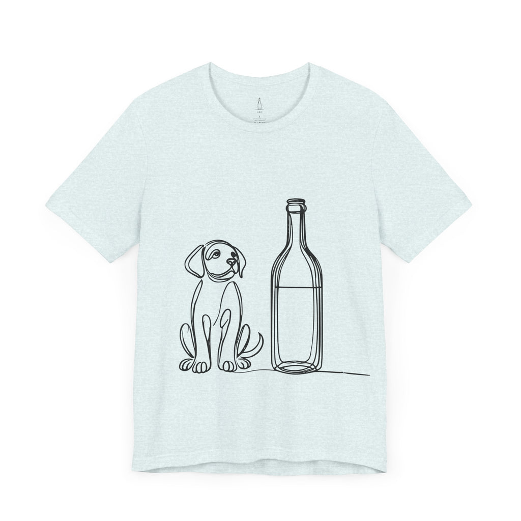 Wine Bottle Puppy Graphic Tee