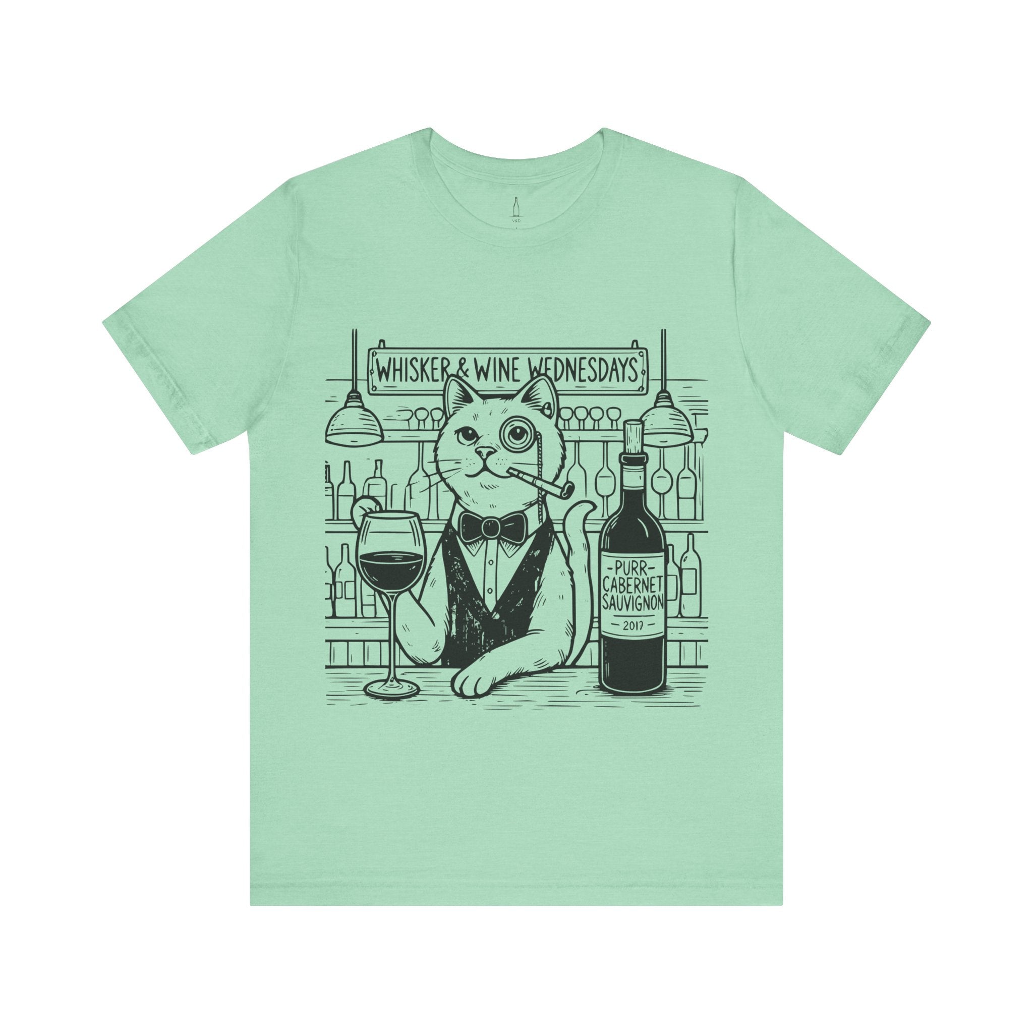 Cat Bartender Tee - Wine Wednesdays