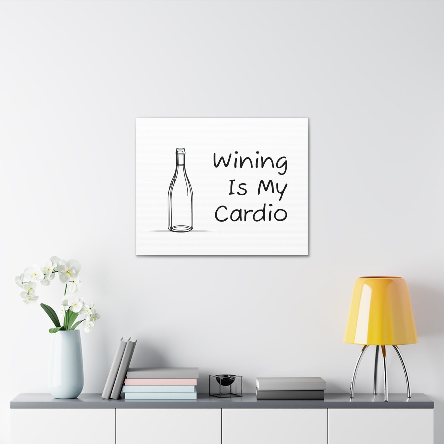 Wining Is My Cardio Canvas Gallery Wrap