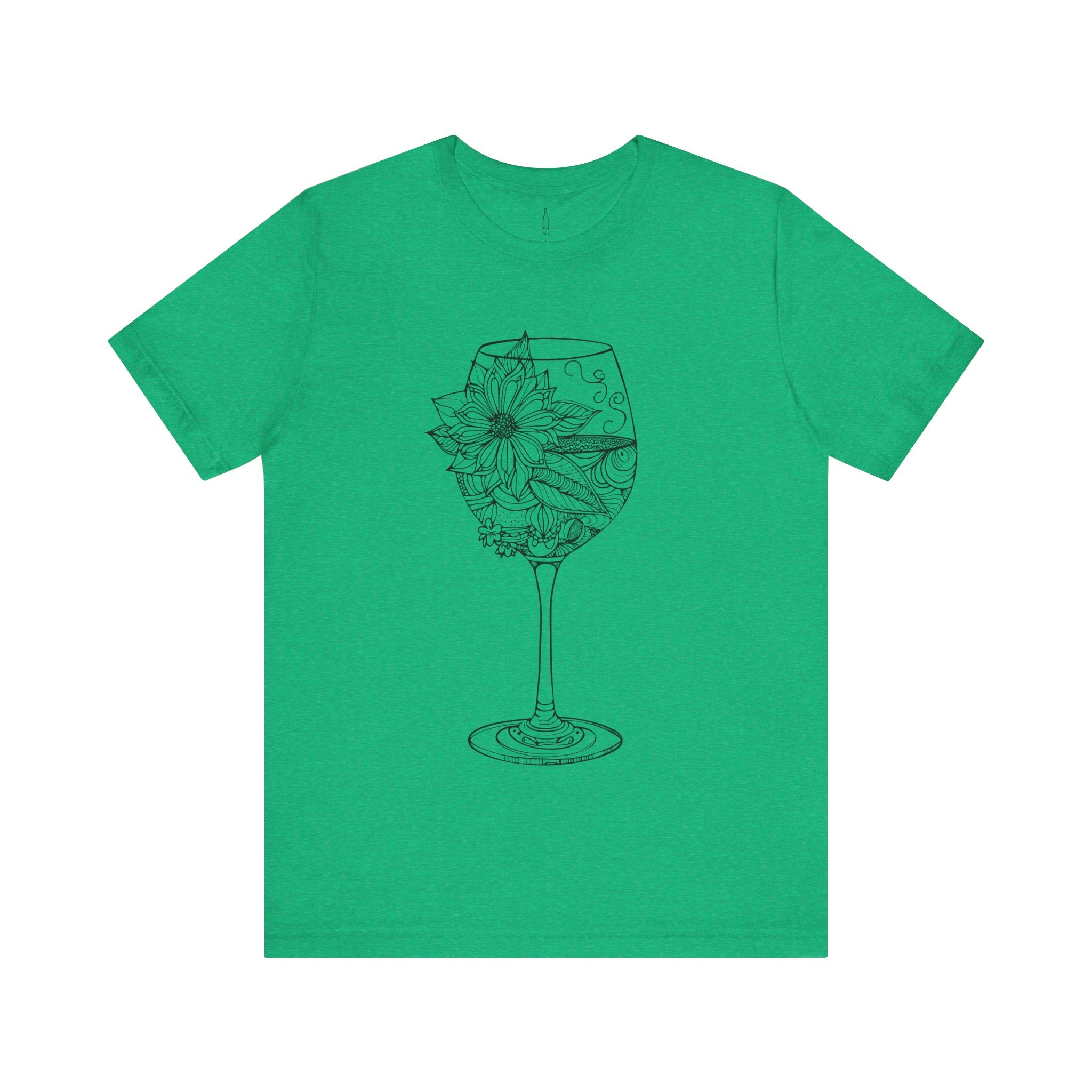 Floral Wine Glass Tee