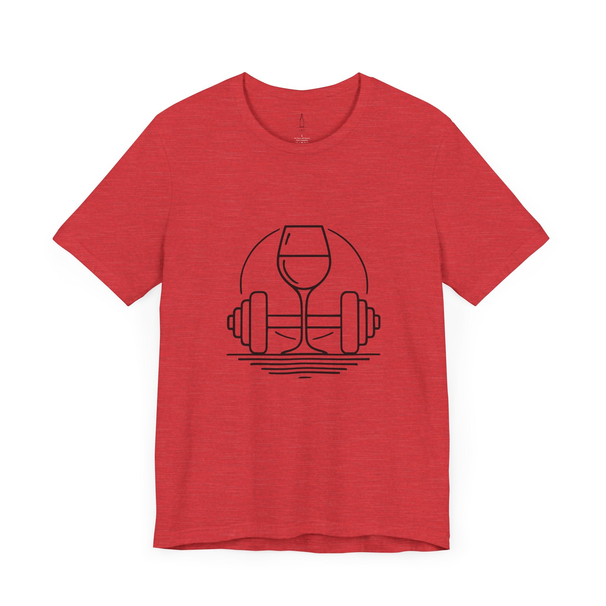 Dumbbell w/ Wine Glass Jersey Short Sleeve Tee